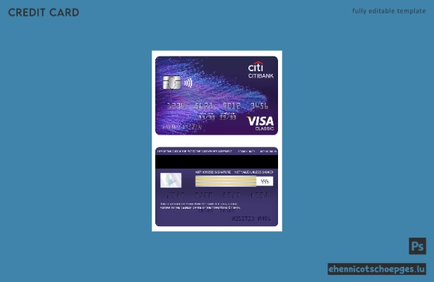 Beispielvorschau der Citibank Visa Classic Karte aus Hongkong